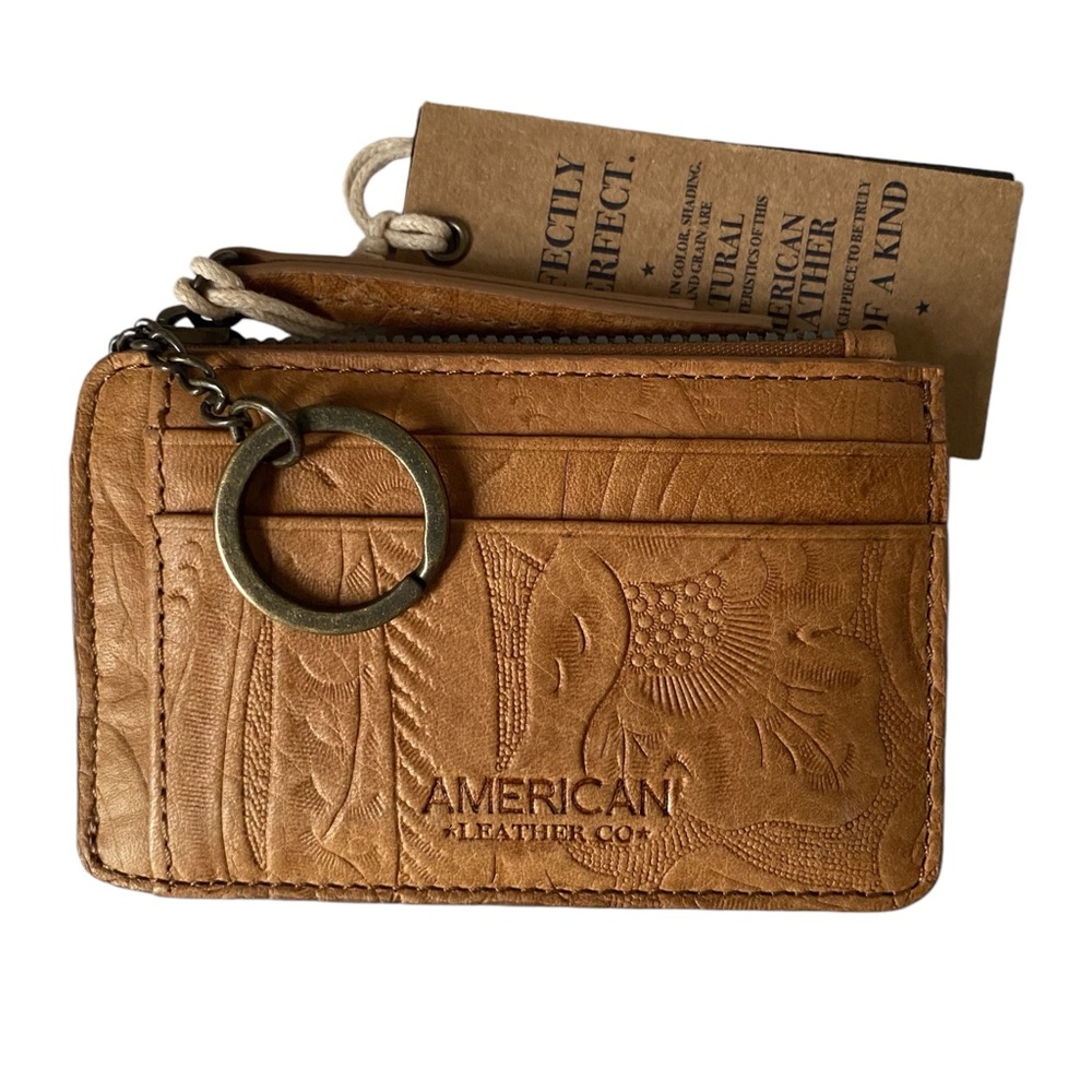 American Leather Portland Wallet Cafe Latte Tooled New